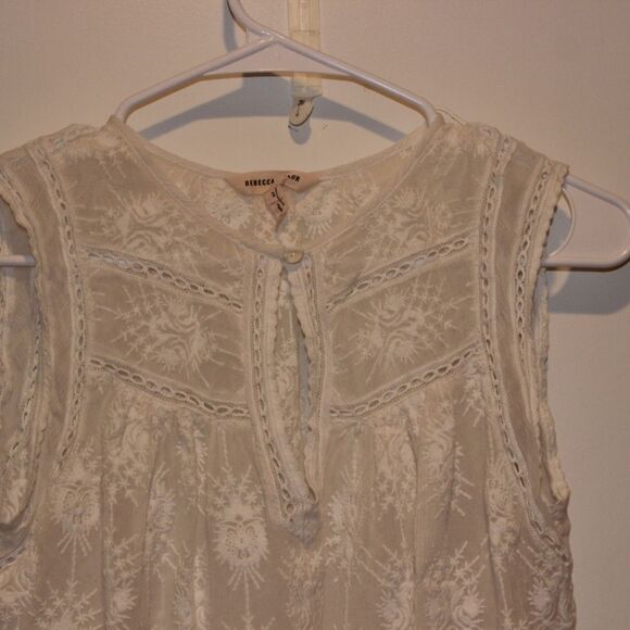 Rebecca Taylor White boho Crop top Women 2 - Picture 2 of 8